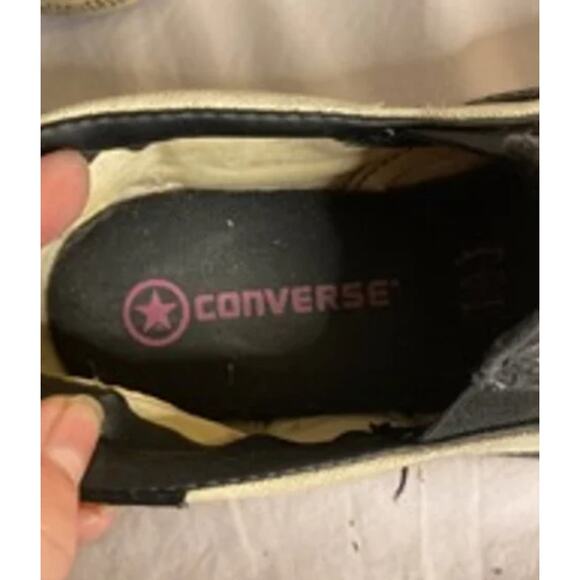 Distressed Butterfly Print Converse Slip-On Sneakers Beige/Black Women’s 7.5 - Picture 8 of 10